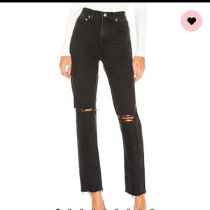 Agolde Cherie high rise straight in distortion- worn once
